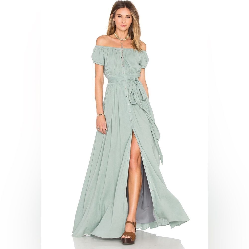 Mara Hoffman Sage Off-Shoulder Maxi Dress